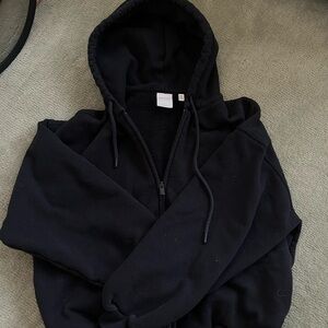 Aritzia Zip-Up Black Hoodie and Sweatpants Set Size XS